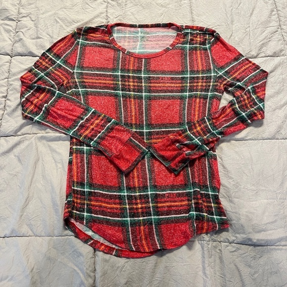 PINK Victoria's Secret Other - PINK Victoria's Secret Christmas Plaid Pajama Top